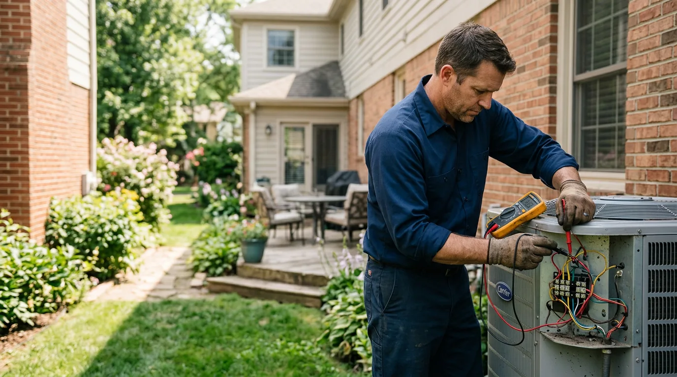 HVAC technician working near Athens, WV